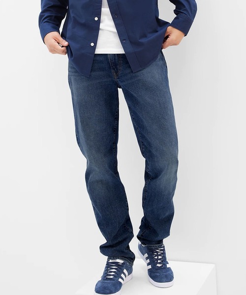 GAP(ギャップ)の「Gapflex ウォッシュウェル ストレートジーンズ(デニムパンツ・メンズ・ライトインディゴブルー・28/30/29/30/30/30/31/30/31/32/32/30/32/32/33/32/34/32/36/32)」の1枚目の写真
