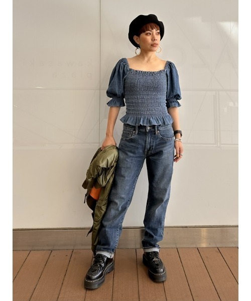 GAP(ギャップ)の「Gapflex ウォッシュウェル ストレートジーンズ(デニムパンツ・メンズ・ライトインディゴブルー・28/30/29/30/30/30/31/30/31/32/32/30/32/32/33/32/34/32/36/32)」の6枚目の写真