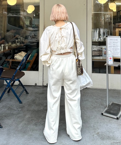 Alley by w closet（アリーバイダブルクローゼット）の「【セットアップ対応/Alley】キャンディスリーブブラウス（シャツ/ブラウス・レディース・ブルー/イエロー・FREE）」の5枚目の写真