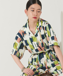 NOMINE | 【セットアップ対応】ブラッシュプリント開襟シャツ(シャツ/ブラウス)