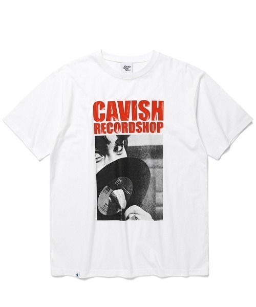 Cavish（カビシ）の「A'GEM/9 × .kom『CAVISH/カビシ』RECORD SHOP SS ティーシャツ/レコードショップ Tシャツ 半袖カットソー（Tシャツ/カットソー・メンズ・ホワイト/ブラック・M/L）」の5枚目の写真