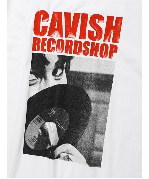 Cavish（カビシ）の「A'GEM/9 × .kom『CAVISH/カビシ』RECORD SHOP SS ティーシャツ/レコードショップ Tシャツ 半袖カットソー（Tシャツ/カットソー・メンズ・ホワイト/ブラック・M/L）」の8枚目の写真