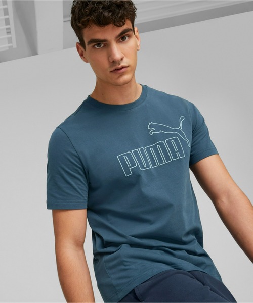 PUMA(プーマ)の「PUMA プーマ メンズ ESS ELEVATED 半袖 Tシャツ(Tシャツ/カットソー・メンズ・ネイビー/ブラック/ホワイト/オレンジ・XX-LARGE/MEDIUM/SMALL/LARGE/X-LARGE)」の3枚目の写真