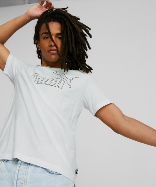 PUMA(プーマ)の「PUMA プーマ メンズ ESS ELEVATED 半袖 Tシャツ(Tシャツ/カットソー・メンズ・ネイビー/ブラック/ホワイト/オレンジ・XX-LARGE/MEDIUM/SMALL/LARGE/X-LARGE)」の2枚目の写真