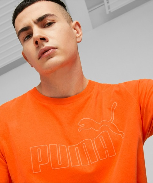 PUMA(プーマ)の「PUMA プーマ メンズ ESS ELEVATED 半袖 Tシャツ(Tシャツ/カットソー・メンズ・ネイビー/ブラック/ホワイト/オレンジ・XX-LARGE/MEDIUM/SMALL/LARGE/X-LARGE)」の4枚目の写真