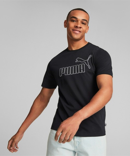 PUMA(プーマ)の「PUMA プーマ メンズ ESS ELEVATED 半袖 Tシャツ(Tシャツ/カットソー・メンズ・ネイビー/ブラック/ホワイト/オレンジ・XX-LARGE/MEDIUM/SMALL/LARGE/X-LARGE)」の1枚目の写真
