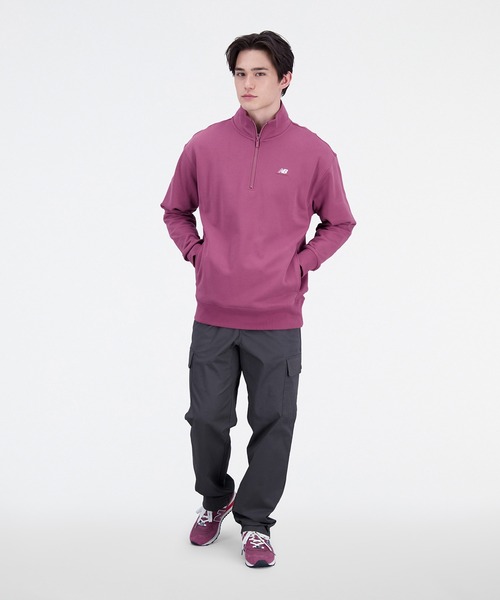 NEW BALANCE(ニューバランス)の「NB Athletics 90's ハーフジップ モックスウェットシャツ(スウェット・メンズ・バーガンディー/アイボリー/ネイビー・X-LARGE/LARGE/MEDIUM/XX-LARGE/SMALL)」の14枚目の写真