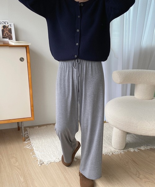 fd style（エフディ スタイル）の「バンディングのつるつる パンツ（スウェットパンツ・レディース・Black/Beige/MD.Gray/LT.Blue・FREE）」の20枚目の写真