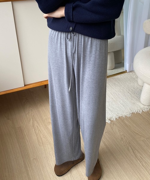 fd style（エフディ スタイル）の「バンディングのつるつる パンツ（スウェットパンツ・レディース・Black/Beige/MD.Gray/LT.Blue・FREE）」の17枚目の写真