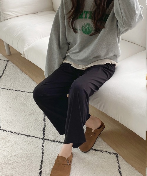 fd style（エフディ スタイル）の「バンディングのつるつる パンツ（スウェットパンツ・レディース・Black/Beige/MD.Gray/LT.Blue・FREE）」の22枚目の写真