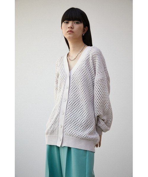 MEIAS メイアス メッシュ ニット カーディガン AZUL by moussy（アズールバイマウジー）の「MESH KNIT CARDIGAN