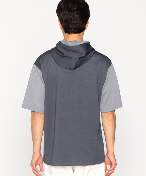 COMME CA ISM(コムサイズム)の「パッチワークデザイン フード Tシャツ(Tシャツ/カットソー・メンズ・ベージュ/チャコール/グリーン・MEDIUM/LARGE)」の18枚目の写真