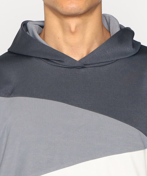 COMME CA ISM(コムサイズム)の「パッチワークデザイン フード Tシャツ(Tシャツ/カットソー・メンズ・ベージュ/チャコール/グリーン・MEDIUM/LARGE)」の19枚目の写真