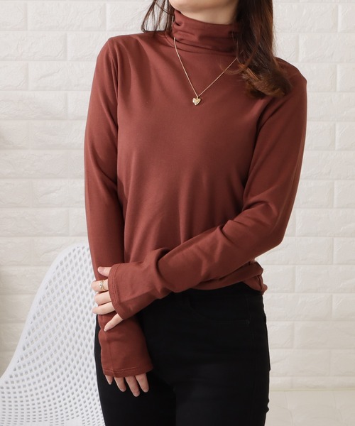 Lace Ladies(レースレディース)の「タートルネックプルオーバー(Tシャツ/カットソー・レディース・ブラウン/ホワイト/ブラック/ブルー・M/XL)」の3枚目の写真