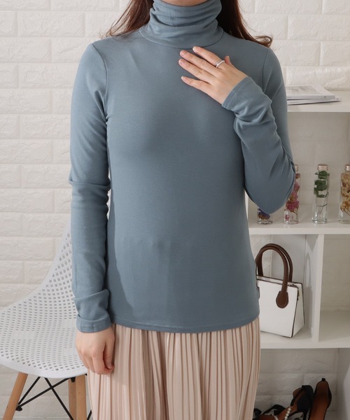 Lace Ladies(レースレディース)の「タートルネックプルオーバー(Tシャツ/カットソー・レディース・ブラウン/ホワイト/ブラック/ブルー・M/XL)」の13枚目の写真