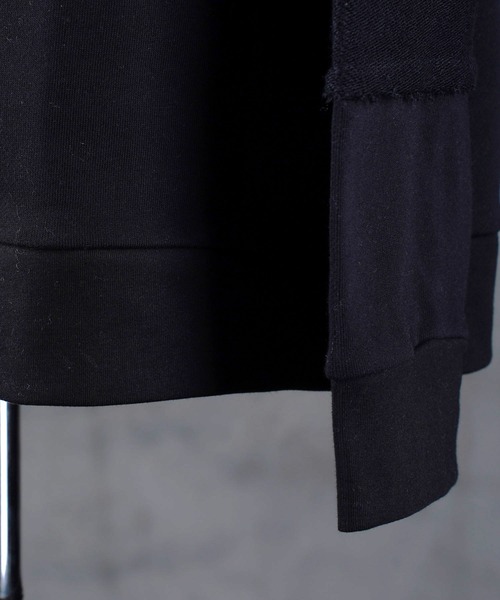 G.O.C（ジーオーシー）の「パッチワークグランジワイドスウェットトレーナー（スウェット・メンズ・ブラック/ホワイト・MEDIUM/LARGE）」の12枚目の写真