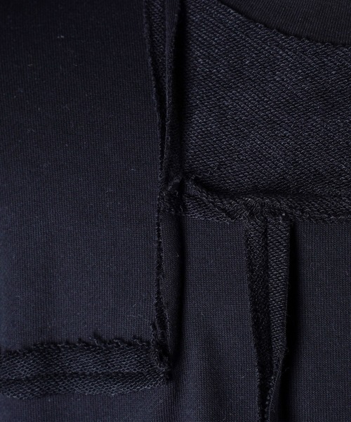 G.O.C（ジーオーシー）の「パッチワークグランジワイドスウェットトレーナー（スウェット・メンズ・ブラック/ホワイト・MEDIUM/LARGE）」の6枚目の写真