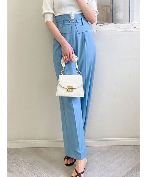 dazzlin(ダズリン)の「ウエストビットワイドパンツ(その他パンツ・レディース・ピンク/ブルー/アイボリー・SMALL/MEDIUM)」の3枚目の写真