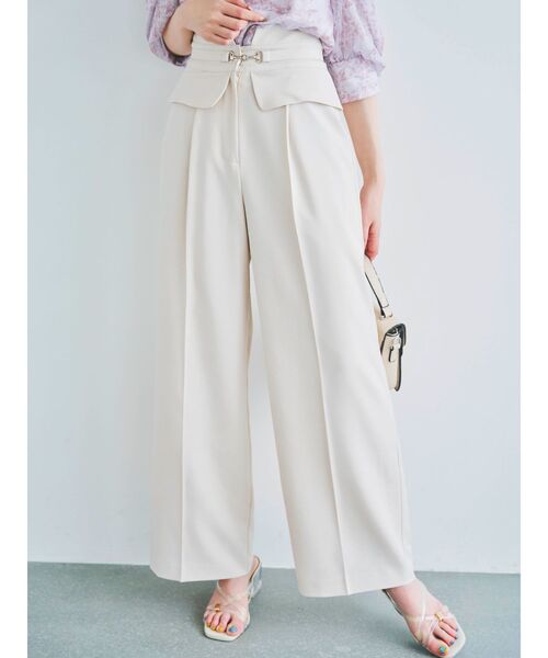 dazzlin(ダズリン)の「ウエストビットワイドパンツ(その他パンツ・レディース・ピンク/ブルー/アイボリー・SMALL/MEDIUM)」の6枚目の写真