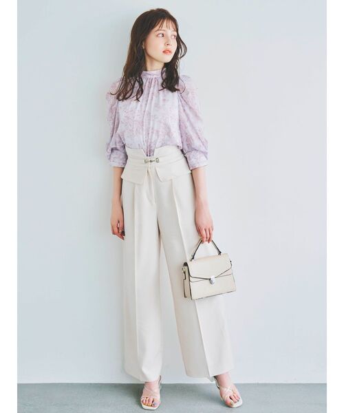 dazzlin(ダズリン)の「ウエストビットワイドパンツ(その他パンツ・レディース・ピンク/ブルー/アイボリー・SMALL/MEDIUM)」の8枚目の写真