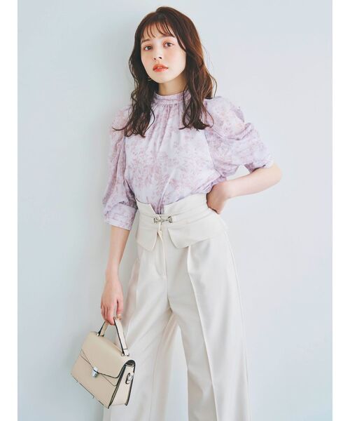 dazzlin(ダズリン)の「ウエストビットワイドパンツ(その他パンツ・レディース・ピンク/ブルー/アイボリー・SMALL/MEDIUM)」の10枚目の写真