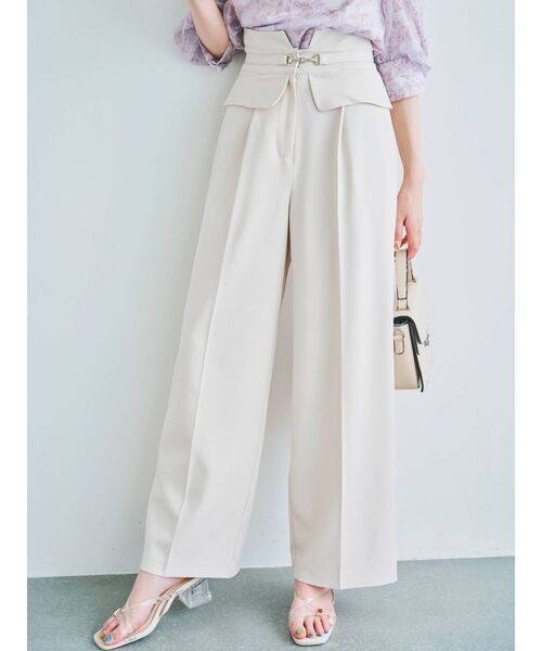 dazzlin(ダズリン)の「ウエストビットワイドパンツ(その他パンツ・レディース・ピンク/ブルー/アイボリー・SMALL/MEDIUM)」の12枚目の写真