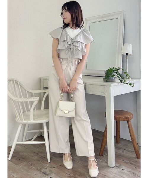 dazzlin(ダズリン)の「ウエストビットワイドパンツ(その他パンツ・レディース・ピンク/ブルー/アイボリー・SMALL/MEDIUM)」の5枚目の写真