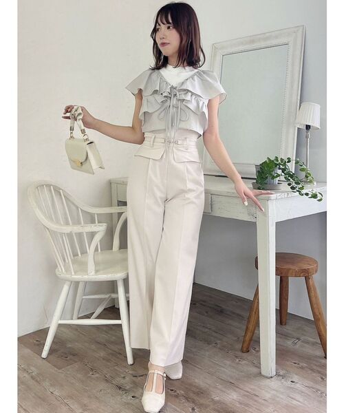 dazzlin(ダズリン)の「ウエストビットワイドパンツ(その他パンツ・レディース・ピンク/ブルー/アイボリー・SMALL/MEDIUM)」の14枚目の写真