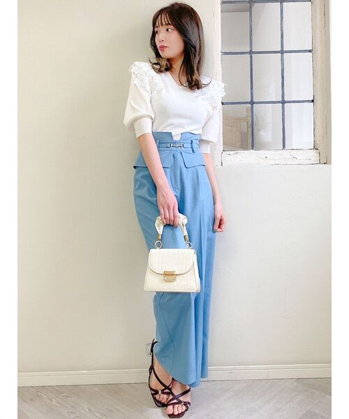 dazzlin(ダズリン)の「ウエストビットワイドパンツ(その他パンツ・レディース・ピンク/ブルー/アイボリー・SMALL/MEDIUM)」の18枚目の写真