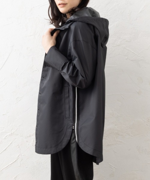 aunt lily(アントリリー)の「撥水 防風 2WAY シャツジャケット マウンテンパーカー ライトアウター チュニック丈 軽量 羽織り 洗える きれいめ 大人カジュアル(その他アウター・レディース・ブロンズ/ブラック/シルバー・7号/11号/9号/13号/15号)」の18枚目の写真