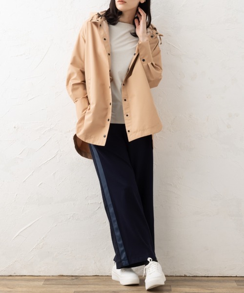 aunt lily(アントリリー)の「撥水 防風 2WAY シャツジャケット マウンテンパーカー ライトアウター チュニック丈 軽量 羽織り 洗える きれいめ 大人カジュアル(その他アウター・レディース・ブロンズ/ブラック/シルバー・7号/11号/9号/13号/15号)」の17枚目の写真