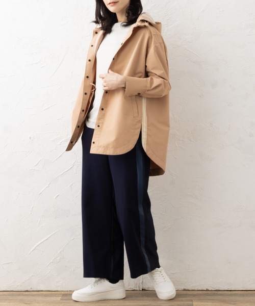 aunt lily(アントリリー)の「撥水 防風 2WAY シャツジャケット マウンテンパーカー ライトアウター チュニック丈 軽量 羽織り 洗える きれいめ 大人カジュアル(その他アウター・レディース・ブロンズ/ブラック/シルバー・7号/11号/9号/13号/15号)」の11枚目の写真