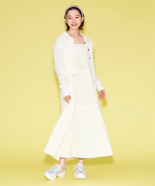 FOREVER 21(フォーエバー トゥエンティーワン)の「【BASIC】襟付きメッシュニットカーディガン(カーディガン/ボレロ・レディース・ブラック/ホワイト/ベージュ・FREE)」の8枚目の写真