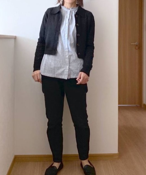 FOREVER 21(フォーエバー トゥエンティーワン)の「【BASIC】襟付きメッシュニットカーディガン(カーディガン/ボレロ・レディース・ブラック/ホワイト/ベージュ・FREE)」の21枚目の写真