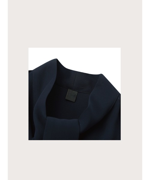 LA POMME jours(ラポミ・ジュール)の「シンプルリボンシフォンブラウス/Ribbon Classical Blouse【LA POMME jours/ラポミ・ジュール】(シャツ/ブラウス・レディース・クリーム/ダークブルー・MEDIUM/SMALL/LARGE)」の11枚目の写真