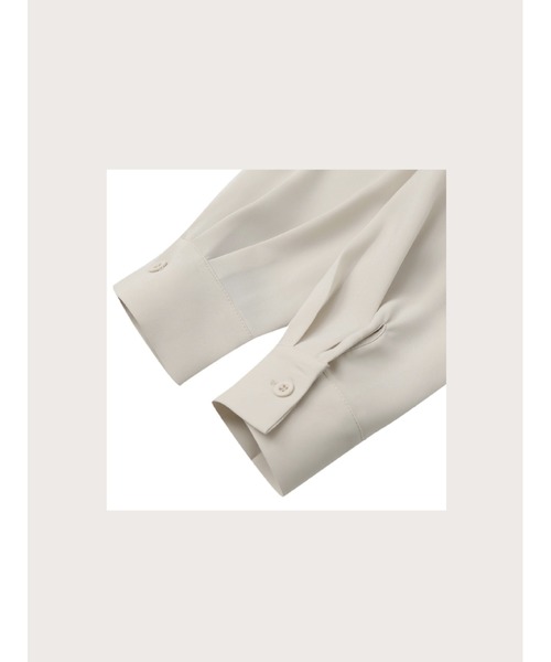 LA POMME jours(ラポミ・ジュール)の「シンプルリボンシフォンブラウス/Ribbon Classical Blouse【LA POMME jours/ラポミ・ジュール】(シャツ/ブラウス・レディース・クリーム/ダークブルー・MEDIUM/SMALL/LARGE)」の8枚目の写真