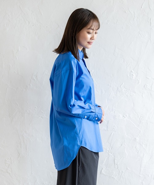 BRICK & SONS(ブリックアンドサンズ)の「リラックスバックプリーツシャツ<ミディアムブルー>(シャツ/ブラウス・メンズ・コバルトブルー・LL/S/L/XS/M)」の10枚目の写真