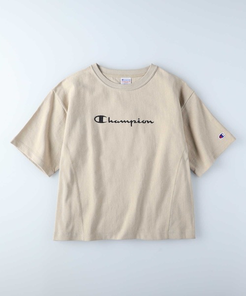 Champion（チャンピオン）の「【Champion】フロント刺繍Ｔシャツ（Tシャツ/カットソー・レディース・ホワイト/ベージュ・M/L）」の9枚目の写真