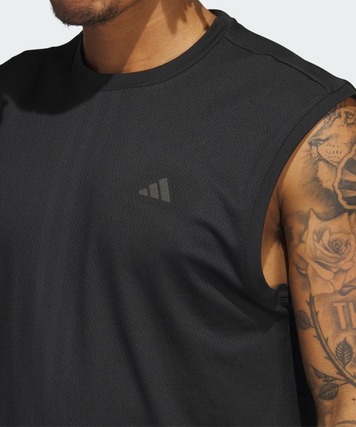 adidas（アディダス）の「HIIT エンジニアド トレーニングタンクトップ / アディダス adidas（タンクトップ・メンズ・ブラック・MEDIUM/LARGE/XX-LARGE/3XL/SMALL/X-LARGE/X-SMALL）」の3枚目の写真