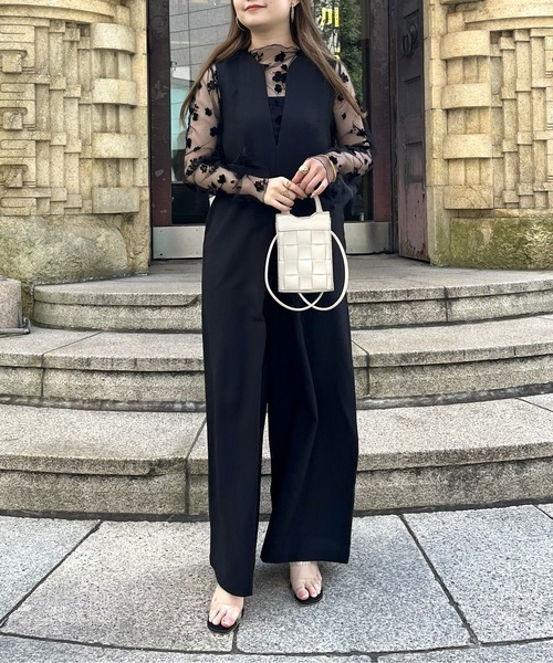 prose verse（プロズヴェール）の「キーネックワイドオールインワン（つなぎ/オールインワン・レディース・ブラック/グレイッシュベージュ/モカ・MEDIUM）」の16枚目の写真