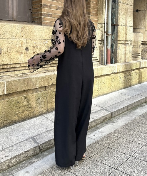 prose verse（プロズヴェール）の「キーネックワイドオールインワン（つなぎ/オールインワン・レディース・ブラック/グレイッシュベージュ/モカ・MEDIUM）」の7枚目の写真