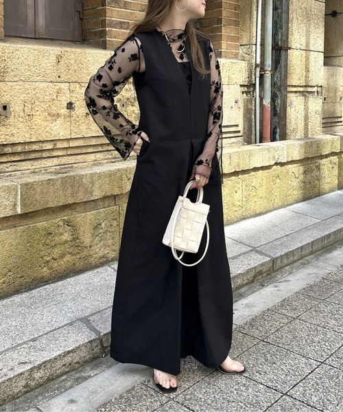 prose verse（プロズヴェール）の「キーネックワイドオールインワン（つなぎ/オールインワン・レディース・ブラック/グレイッシュベージュ/モカ・MEDIUM）」の17枚目の写真