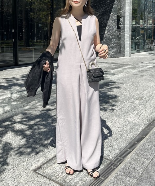 prose verse（プロズヴェール）の「キーネックワイドオールインワン（つなぎ/オールインワン・レディース・ブラック/グレイッシュベージュ/モカ・MEDIUM）」の18枚目の写真