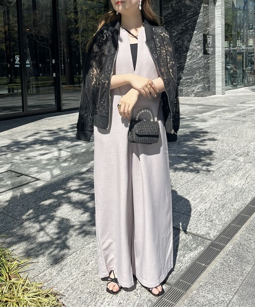 prose verse（プロズヴェール）の「キーネックワイドオールインワン（つなぎ/オールインワン・レディース・ブラック/グレイッシュベージュ/モカ・MEDIUM）」の12枚目の写真