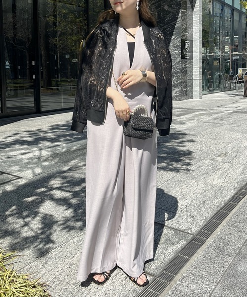 prose verse（プロズヴェール）の「キーネックワイドオールインワン（つなぎ/オールインワン・レディース・ブラック/グレイッシュベージュ/モカ・MEDIUM）」の9枚目の写真