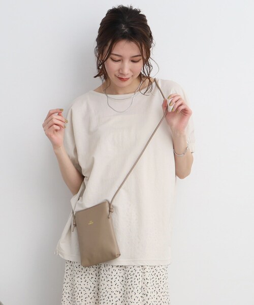 SHOO・LA・RUE（シューラルー）の「◆【接触冷感/体型カバー】 シューアイス カノコ ドルマントップス（Tシャツ/カットソー・レディース・イエロー/ピンク系/オフホワイト/カーキ/ライトブルー/ブラック・00）」の2枚目の写真