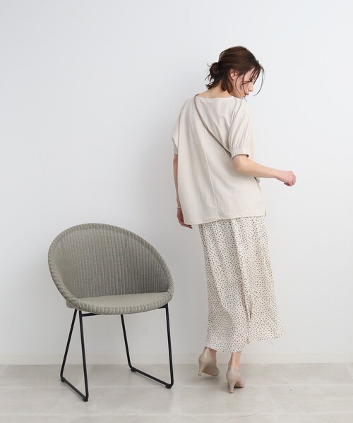 SHOO・LA・RUE（シューラルー）の「◆【接触冷感/体型カバー】 シューアイス カノコ ドルマントップス（Tシャツ/カットソー・レディース・イエロー/ピンク系/オフホワイト/カーキ/ライトブルー/ブラック・00）」の8枚目の写真