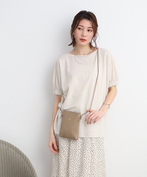 SHOO・LA・RUE（シューラルー）の「◆【接触冷感/体型カバー】 シューアイス カノコ ドルマントップス（Tシャツ/カットソー・レディース・イエロー/ピンク系/オフホワイト/カーキ/ライトブルー/ブラック・00）」の10枚目の写真