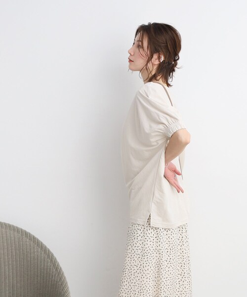 SHOO・LA・RUE（シューラルー）の「◆【接触冷感/体型カバー】 シューアイス カノコ ドルマントップス（Tシャツ/カットソー・レディース・イエロー/ピンク系/オフホワイト/カーキ/ライトブルー/ブラック・00）」の11枚目の写真