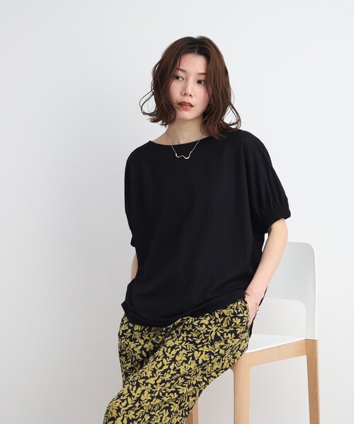SHOO・LA・RUE（シューラルー）の「◆【接触冷感/体型カバー】 シューアイス カノコ ドルマントップス（Tシャツ/カットソー・レディース・イエロー/ピンク系/オフホワイト/カーキ/ライトブルー/ブラック・00）」の16枚目の写真